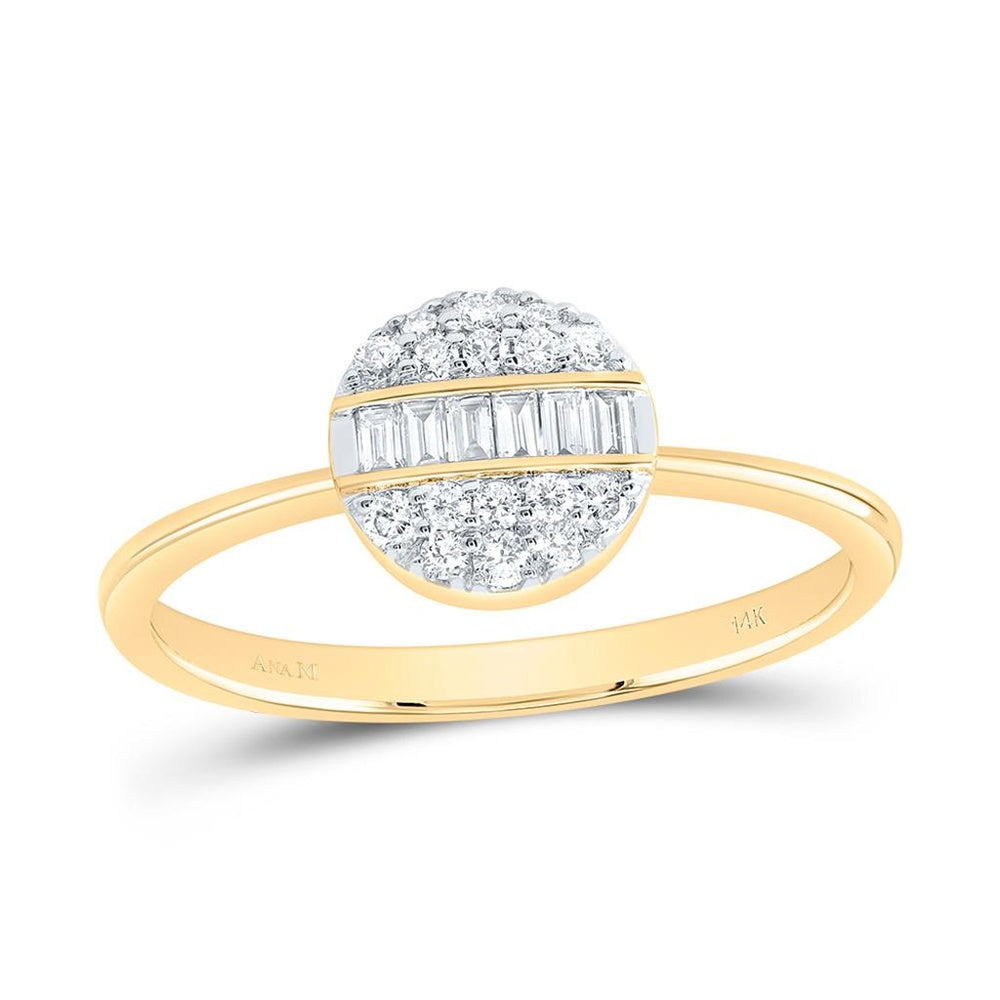 14K Yellow Gold Round Diamond Ring - 1/4 Carat Total Diamond Weight