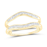 14K Yellow Gold Round Diamond Ring - 1/4 Carat Total Diamond Weight
