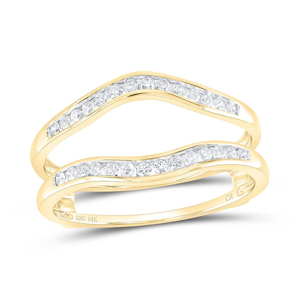 14K Yellow Gold Round Diamond Ring - 1/4 Carat Total Diamond Weight