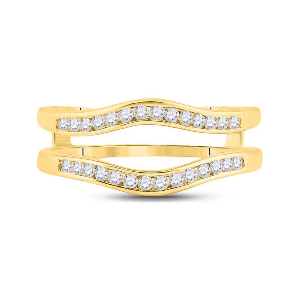 14K Yellow Gold Round Diamond Ring - 1/4 Carat Total Diamond Weight
