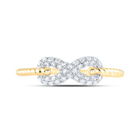 14K Yellow Gold Round Diamond Ring - 1/5 Carat Total Diamond Weight