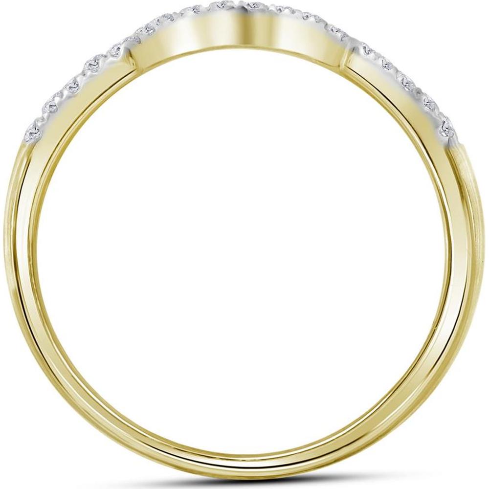 14K Yellow Gold Round Diamond Swirl Bridal Wedding Ring Set - 1 Carat Total Diamond Weight