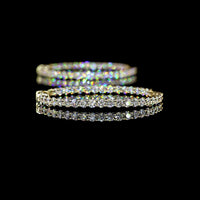 14K Yellow Gold Round Hoop Earrings with 74 Prong-Set Lab Diamonds - 2.97 Carats Total Weight (E-F Color, VS1 Clarity) - Covaloro Fine Jewelry