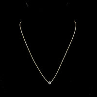 14K Yellow Gold Round Solitaire Pendant with 0.32 Carat E-F VS1 Lab-Grown Diamond - Covaloro Fine Jewelry
