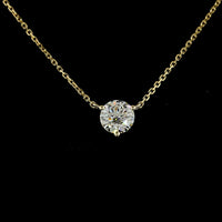 14K Yellow Gold Round Solitaire Pendant with 0.82 Carat Lab-Grown Diamond - E-F Color, VS Clarity, Prong Set - Covaloro Fine Jewelry