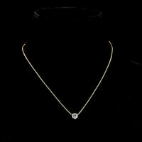 14K Yellow Gold Round Solitaire Pendant with 0.82 Carat Lab-Grown Diamond - E-F Color, VS Clarity, Prong Set - Covaloro Fine Jewelry