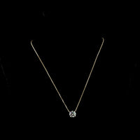 14K Yellow Gold Round Solitaire Pendant with 3.03 Carat Lab-Grown Diamond - E-F Color, VS1 Clarity - Covaloro Fine Jewelry