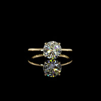 14K Yellow Gold Round Solitaire Ring with 1.75 Carat Lab-Grown D VVS2 Brilliant Cut Diamond - IGI Certified - Covaloro Fine Jewelry