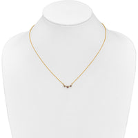 14K Yellow Gold Ruby and Diamond V-Shaped Necklace with Princess Cut Rubies and Round Diamonds - 0.3 Carat Total Gemstone Weight by Lumare Gioia