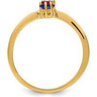 14K Yellow Gold Ruby and Sapphire Two-Stone Mother's Ring Mounting by Monteluci Fine Jewelry