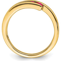 14K Yellow Gold Ruby Four-Stone Band Ring - 0.23 Carat Total Ruby Weight by 0