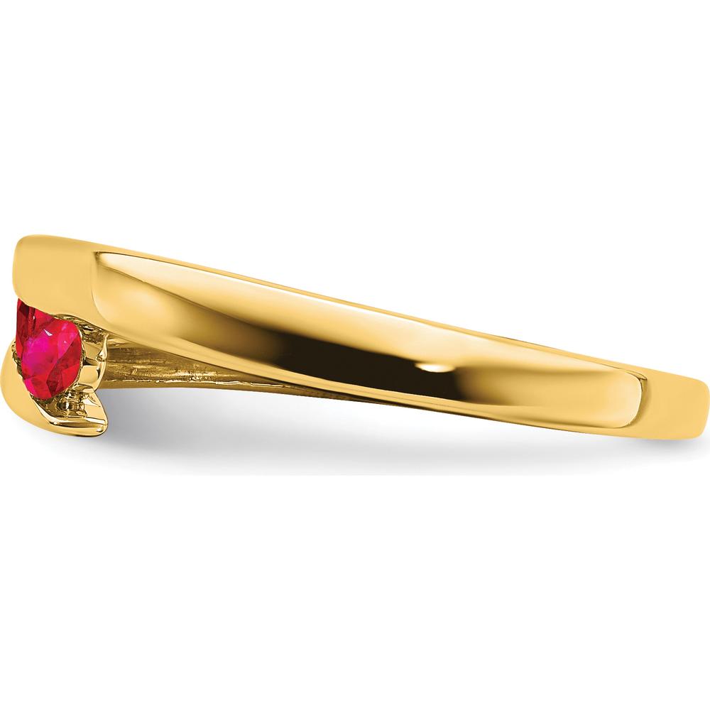 14K Yellow Gold Ruby Four-Stone Band Ring - 0.23 Carat Total Ruby Weight by 0