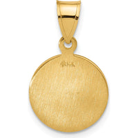 14K Yellow Gold Sacred Heart of Jesus Pendant - 21.1mm Length by Oro Pregiato