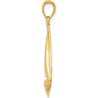 14K Yellow Gold Sailboat Pendant - 32mm Length, Nautical Charm for Men by Oro Pregiato