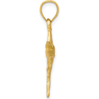 14K Yellow Gold Sailfish Pendant - 23mm Charm by Oro Pregiato