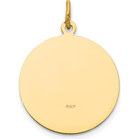 14K Yellow Gold Saint Andrew Medal Pendant with Satin Finish - 26mm Length by Oro Pregiato