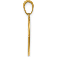14K Yellow Gold Saint Anthony Medal Pendant with Polished and Satin Finish - 26mm Length by Oro Pregiato