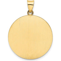 14K Yellow Gold Saint Christopher Medal Pendant - Polished & Satin Finish by 0