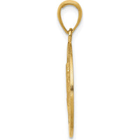 14K Yellow Gold Saint Christopher Protect Us Medal Pendant - 27.5mm by Oro Pregiato