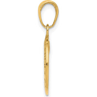 14K Yellow Gold Saint Christopher Solid Medal Charm - 23.5mm by Oro Pregiato
