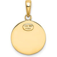 14K Yellow Gold Saint Christopher Solid Medal Charm - 23.5mm by Oro Pregiato