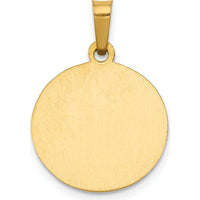 14K Yellow Gold Saint Gerard Medal Charm with Polished and Satin Finish - 22mm by Oro Pregiato