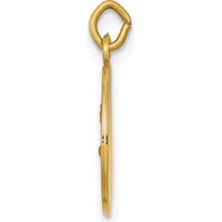 14K Yellow Gold Saint John Medal Round Charm with Polished and Satin Finish by Oro Pregiato
