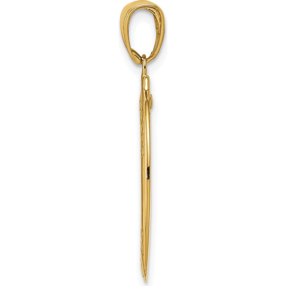 14K Yellow Gold Saint Joseph Oval Medal Pendant - Polished Finish by Oro Pregiato
