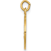 14K Yellow Gold Saint Joseph Round Medal Pendant - Solid Polished Finish by Oro Pregiato