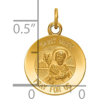 14K Yellow Gold Saint Mark Polished & Satin Medal Charm - 17.75mm by Oro Pregiato