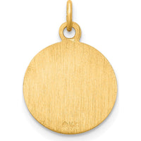 14K Yellow Gold Saint Mark Polished & Satin Medal Charm - 17.75mm by Oro Pregiato