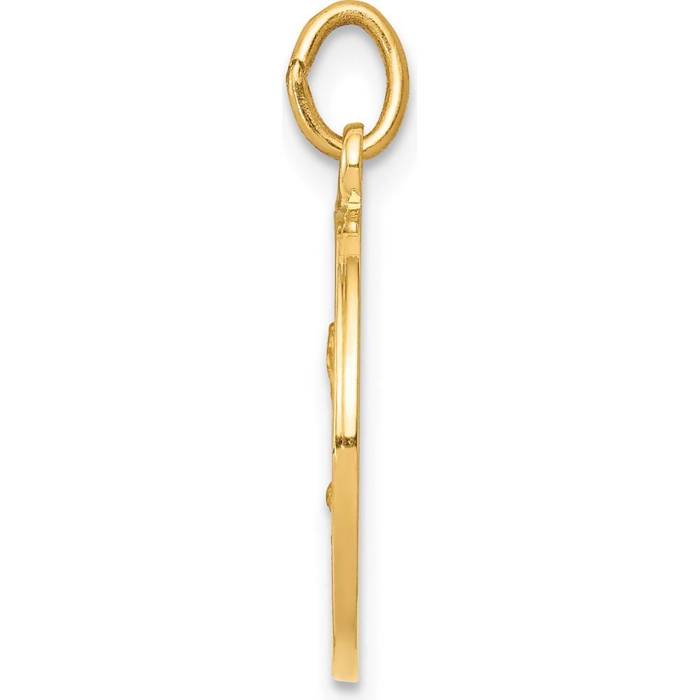 14K Yellow Gold Saint Matthew Medal Round Charm with Polished and Satin Finish - 23mm Length by Oro Pregiato