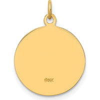 14K Yellow Gold Saint Michael Medal Pendant with Polished and Satin Finish - 18.5mm by Oro Pregiato