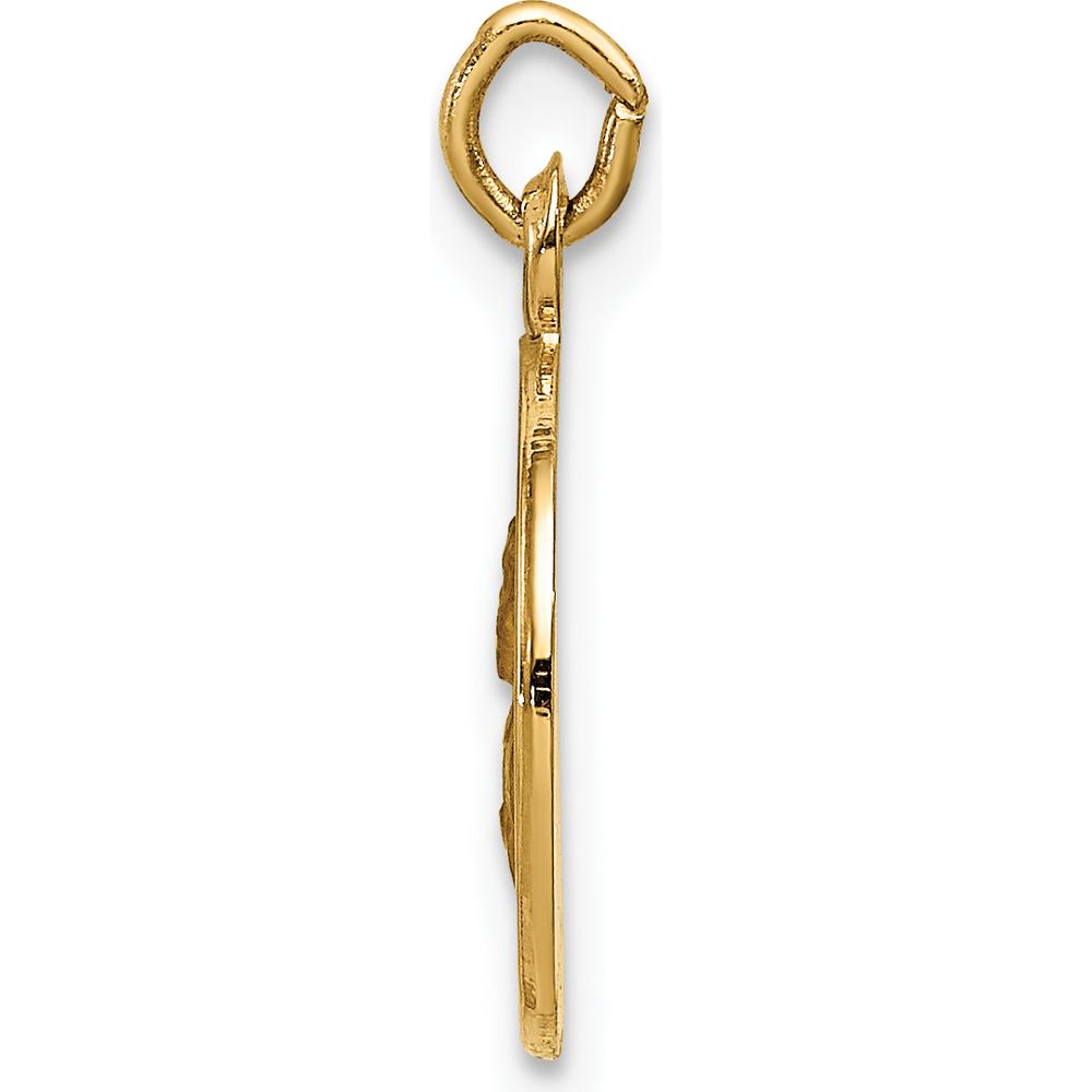 14K Yellow Gold Saint Paul Medal Pendant - Polished and Satin Finish by Oro Pregiato