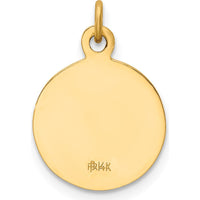 14K Yellow Gold Saint Paul Medal Pendant - Polished and Satin Finish by Oro Pregiato