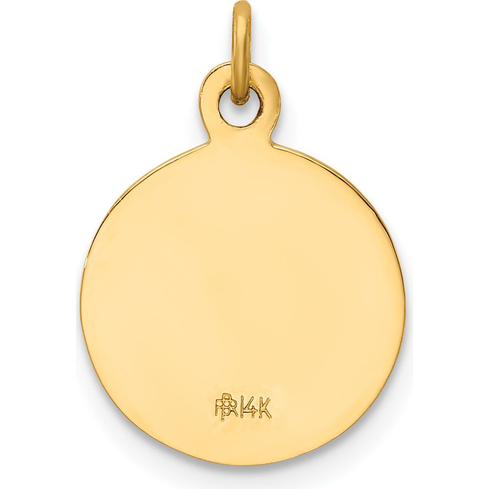 14K Yellow Gold Saint Paul Medal Pendant - Polished and Satin Finish by Oro Pregiato