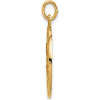 14K Yellow Gold Saint Peter Die Struck Round Medal Pendant - 26mm x 19mm by Oro Pregiato