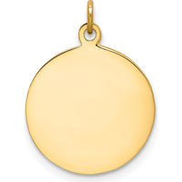14K Yellow Gold Saint Peter Round Charm with Polished and Satin Finish by Oro Pregiato