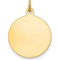 14K Yellow Gold Saint Roch Polished and Satin Medal Charm - 23mm Length by Oro Pregiato
