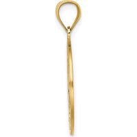 14K Yellow Gold Saint Thomas Dolphin Circle Pendant by Oro Pregiato