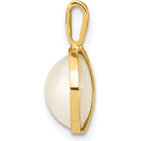 14K Yellow Gold Saltwater Cultured Mabe Pearl Pendant - 9.5mm Pearl Size by Monteluci Fine Jewelry