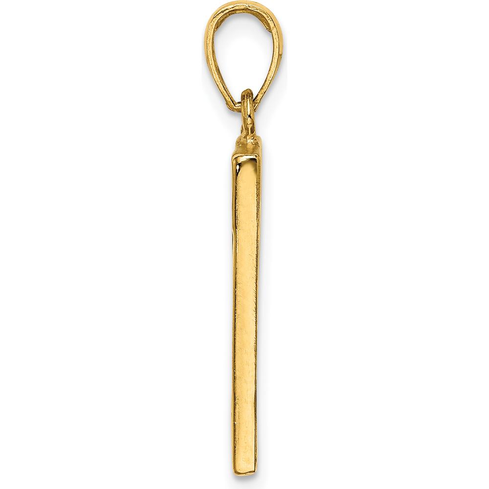 14K Yellow Gold San Francisco Reversible Charm with Golden Gate Bridge and California Inscription by Oro Pregiato