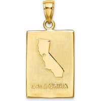 14K Yellow Gold San Francisco Reversible Charm with Golden Gate Bridge and California Inscription by Oro Pregiato
