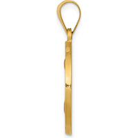 14K Yellow Gold San Jose Spanish Medal Pendant - Polished & Satin Finish by Oro Pregiato