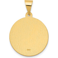 14K Yellow Gold San Jose Spanish Medal Pendant - Polished & Satin Finish by Oro Pregiato