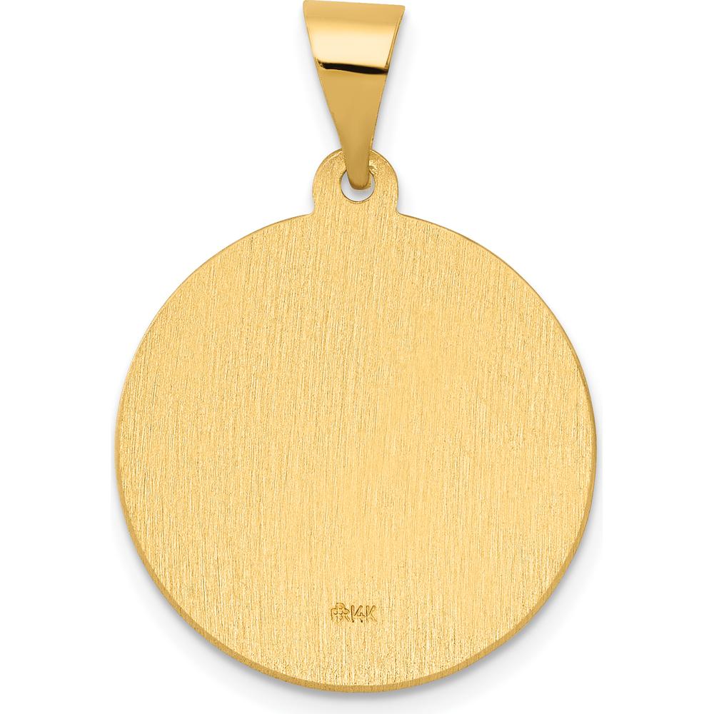 14K Yellow Gold San Jose Spanish Medal Pendant - Polished & Satin Finish by Oro Pregiato