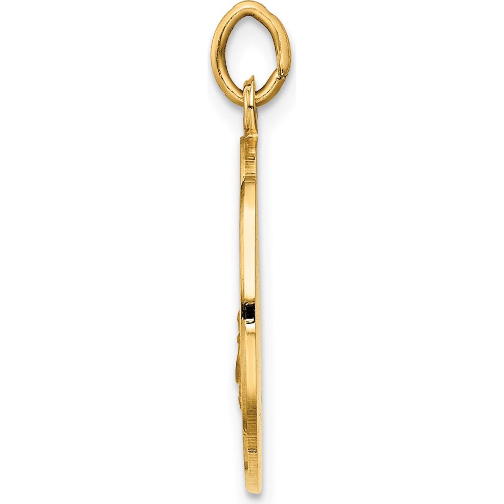 14K Yellow Gold San Juan De Los Lagos Medal Pendant - 25mm Length by Oro Pregiato