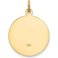 14K Yellow Gold San Juan De Los Lagos Medal Pendant - 25mm Length by Oro Pregiato