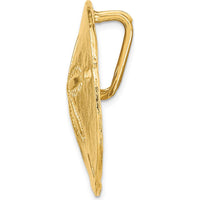 14K Yellow Gold Sand Dollar Omega Slide Pendant - 35mm by Oro Pregiato