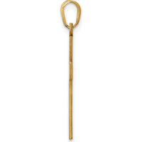 14K Yellow Gold Sandblasted Cross Pendant - 28mm Length by Oro Pregiato